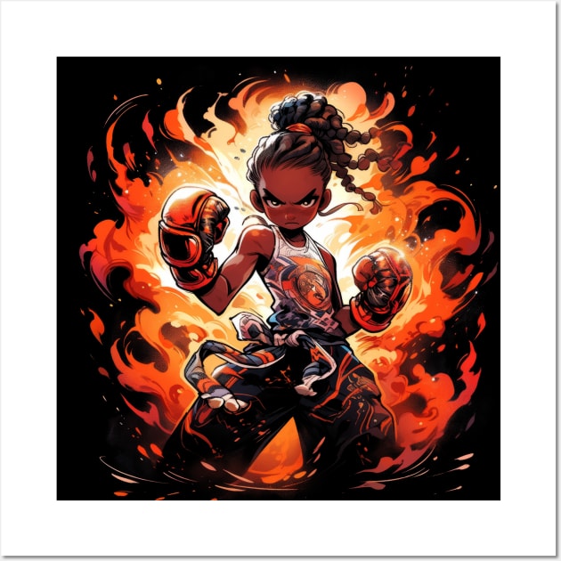 Powerful Karate Girl Wall Art by Genbu